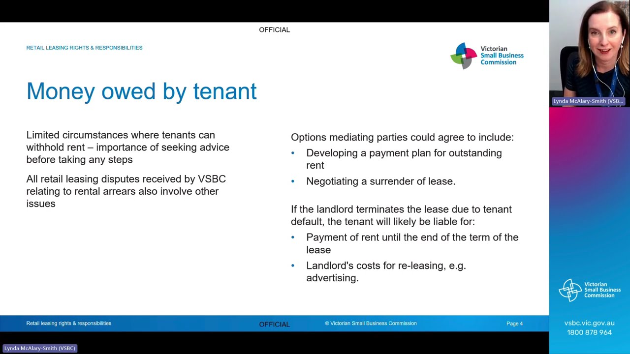 Retail leasing rights & responsibilities