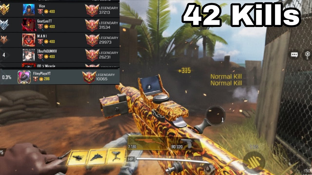 42 kills insane gameplay in top 0.3% leaderboard in CODM #filmyplays 