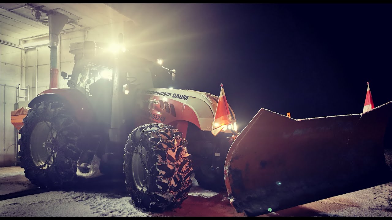 ❄️Winterdienst in Österreich mit Steyr CVT 6225 #mountains #alps #viral #love #sound