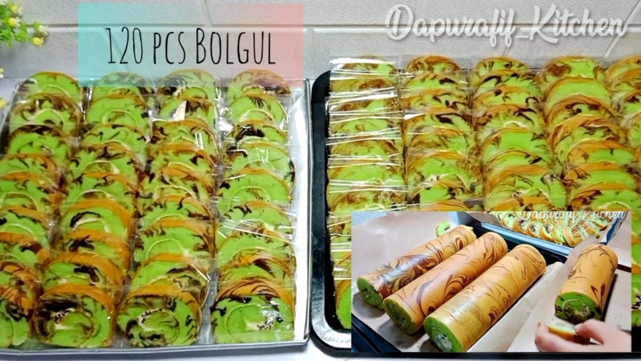 ISIAN SNACK BOX BOLU GULUNG PANDAN MARMER 120 PCS @Dapurafif