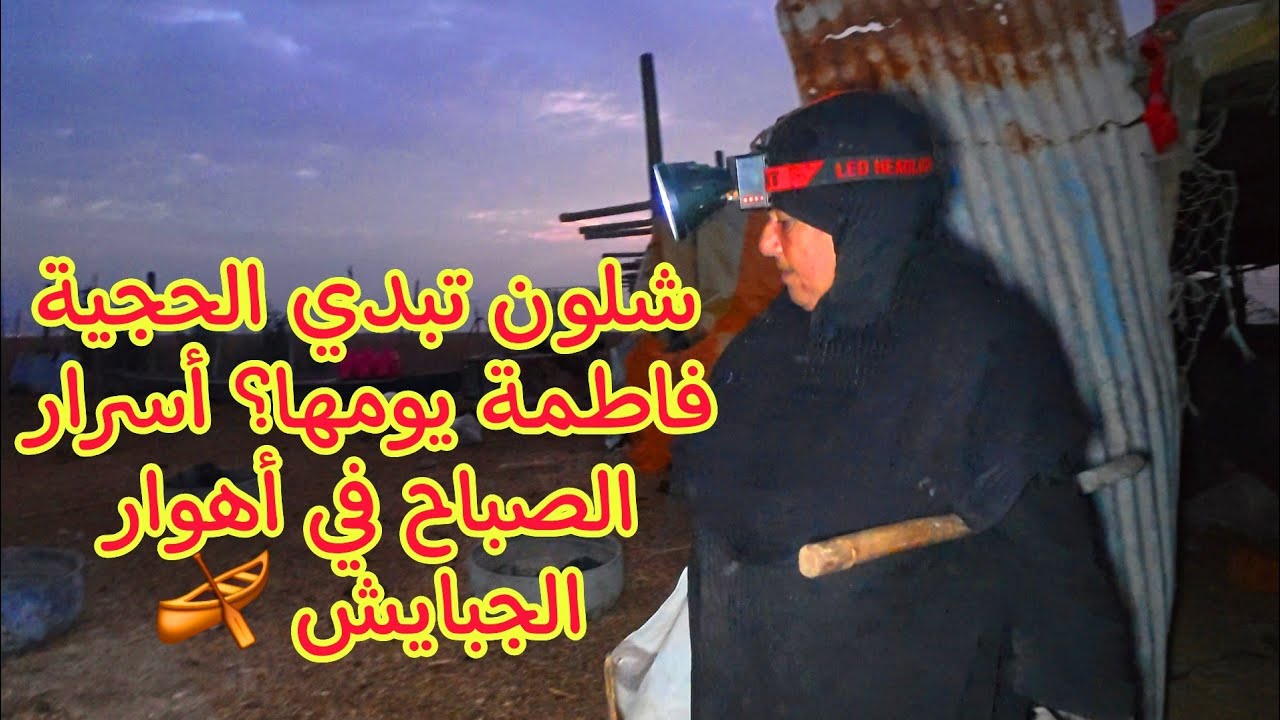 شلون تبدي الحجية فاطمة يومها؟ أسرار الصباح في أهوار الجبايش، فطور وسط مياه أهوار الجبايش! 🛶