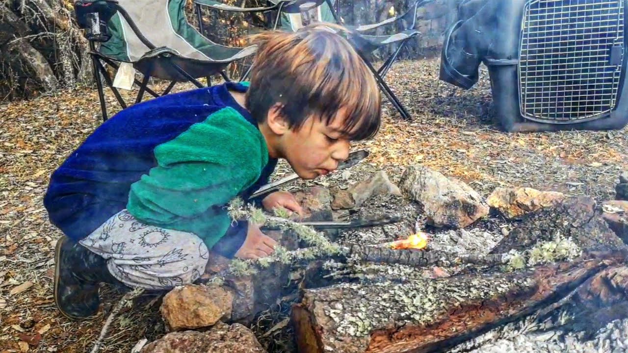 WILD Camping In M&Eacute;XICO With Kids - Teach 'Em Young!! - Bushcraft & Camp Cookig!!