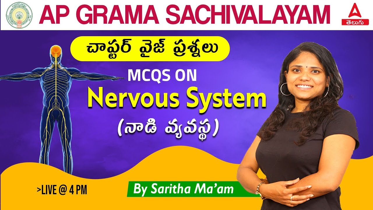 AP Grama Sachivalayam 2023 Biology | Nervous System PYQ Explanation In Telugu | Adda247 Telugu