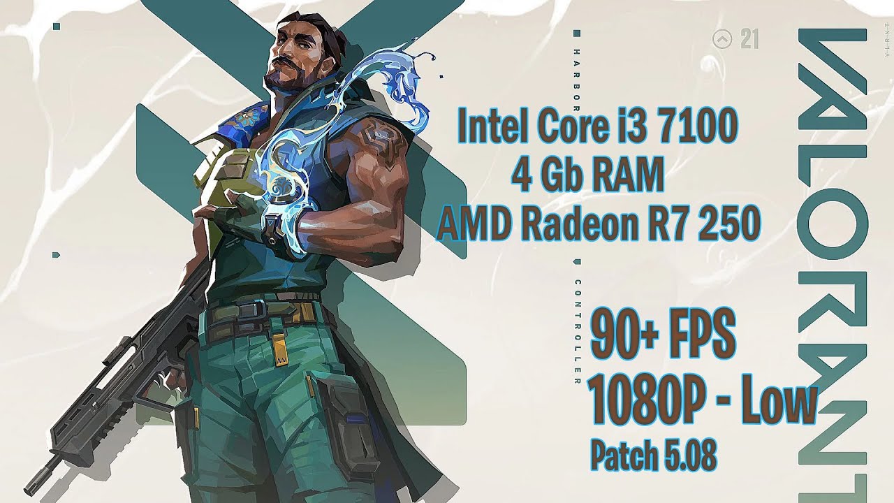 4 Gb RAM | Intel Core i3 7100 | Radeon R7 250 | Valorant 5.08 Test | budget gaming