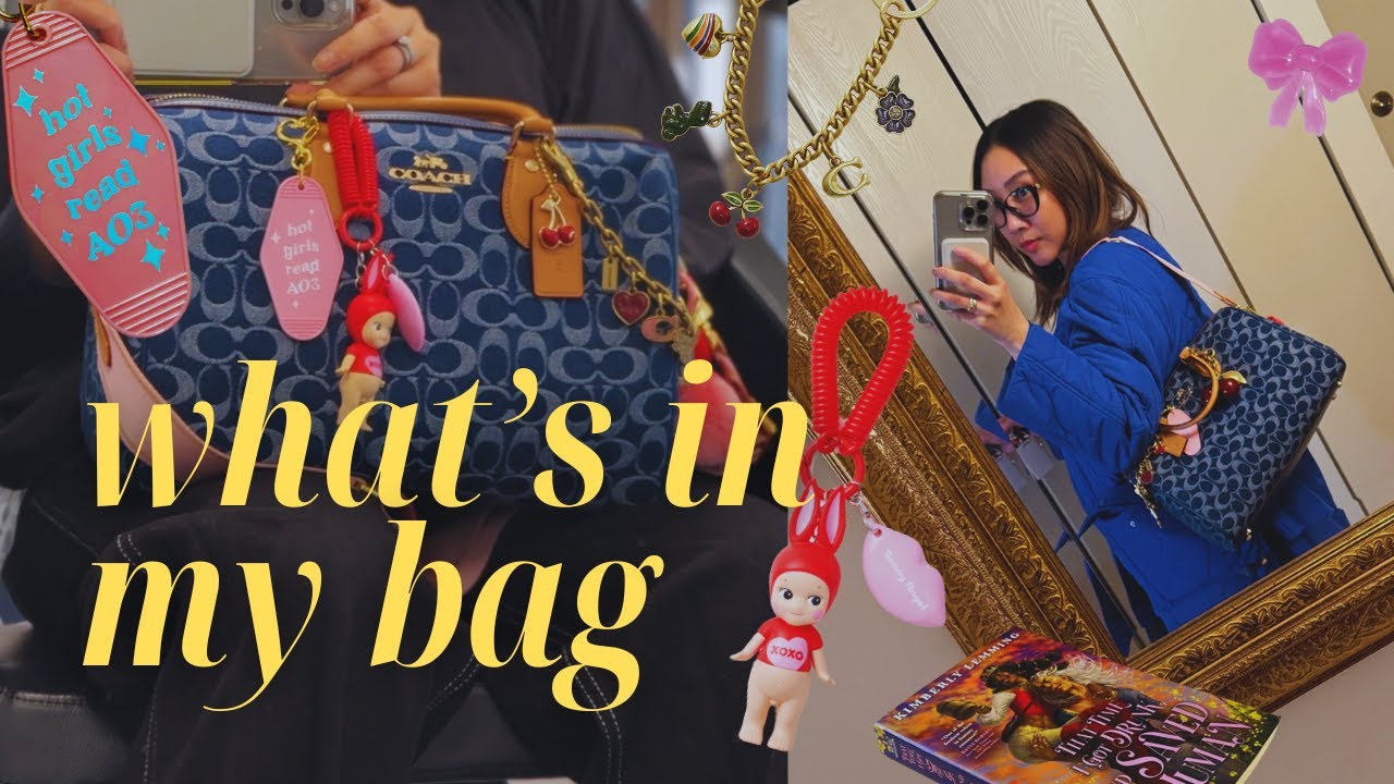 Inside the Coach Rowan Large Satchel Denim | In the Bag | What’s in my bag 2025 | WIMB