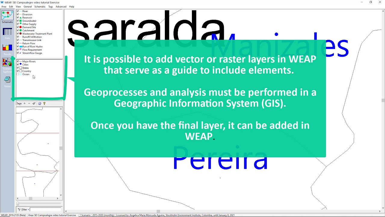 WEAP Tutorial 03- New area and SIG information