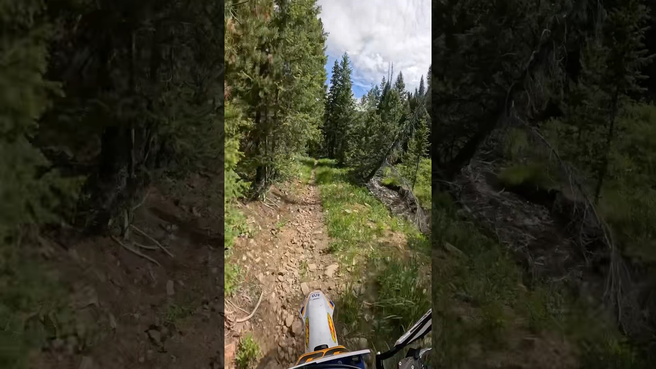 Headed down the incredible mountain trails. 😍#dirtbike #motorcycle #offroadmotorcycle #2stroke
