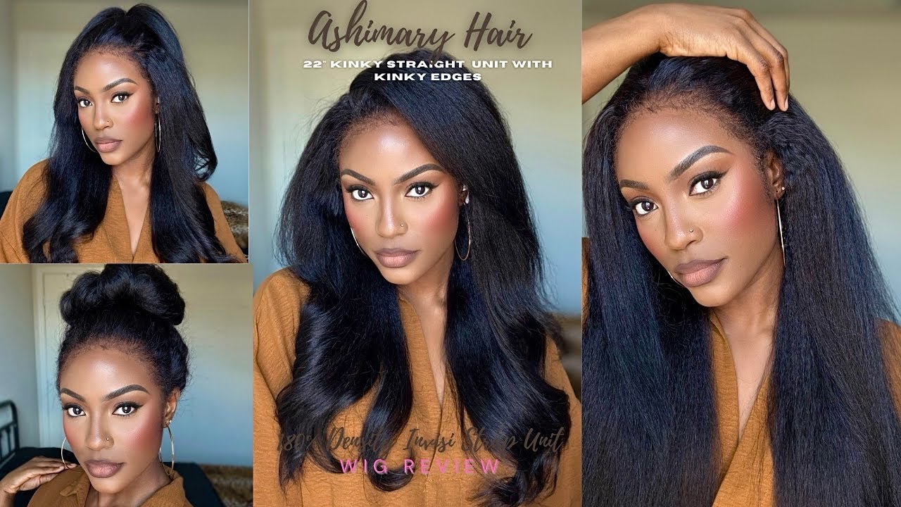 Most Natural & Hyper Realistic 360 Kinky Straight Glueless Wig With Kinky Edges || Ashimary Hair
