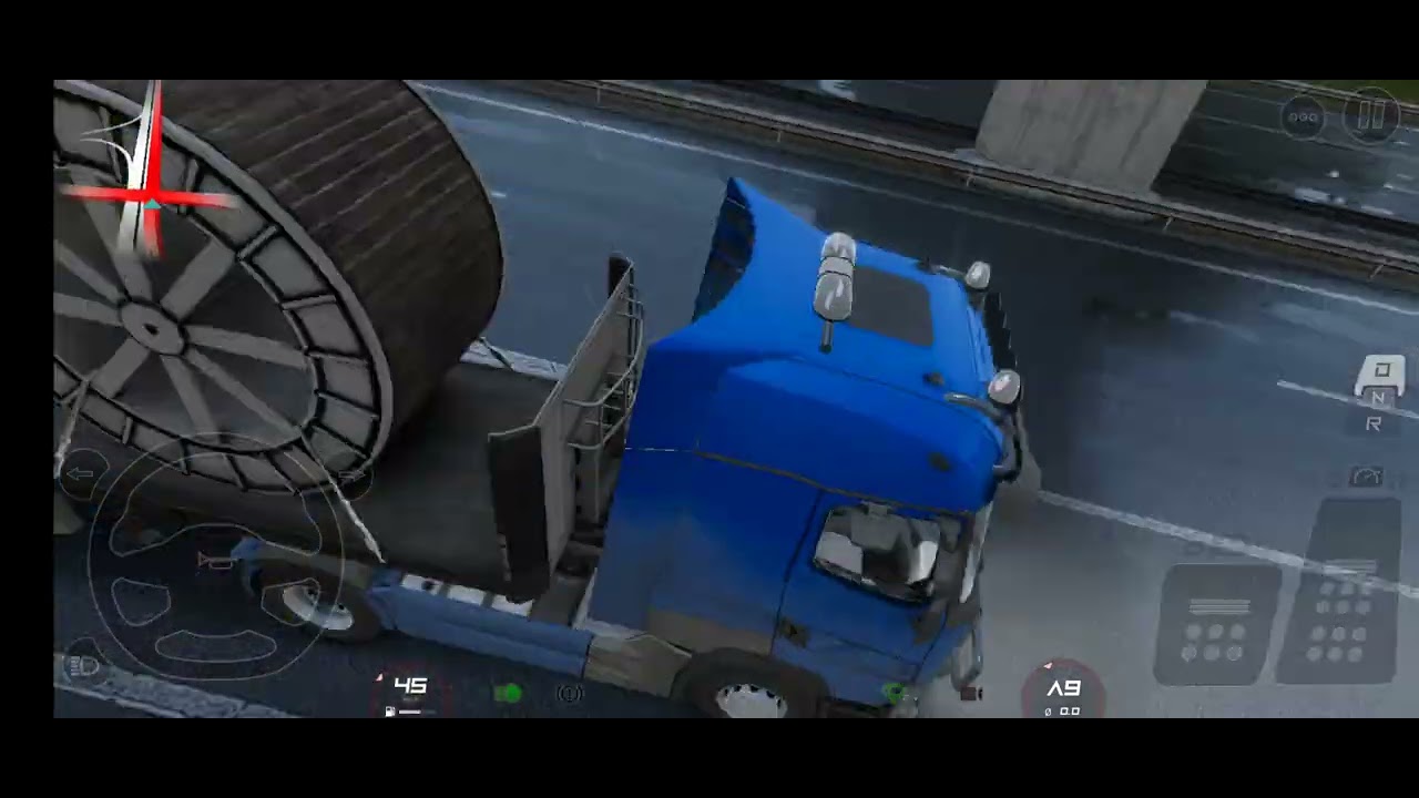 Cable reel trailer loaded truck going to stuttgard from Termola city #virale #gaming #viral 