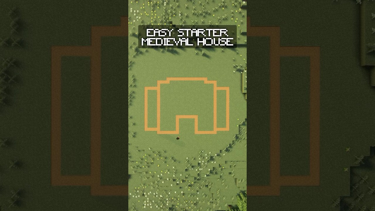 Easy Starter Medieval House #minecraft #minecraftbuilds #minecraftbuilding #minecrafttutorial