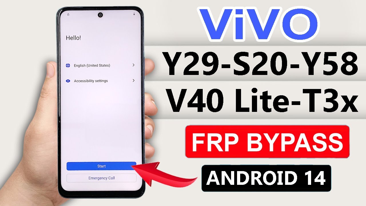 Vivo Y29/S20/V40 Lite/Y58/T3x ANDROID 14 FRP BYPASS/UNLOCK GOOGLE ACCOUNT LOCK WITHOUT PC - NEW 2025