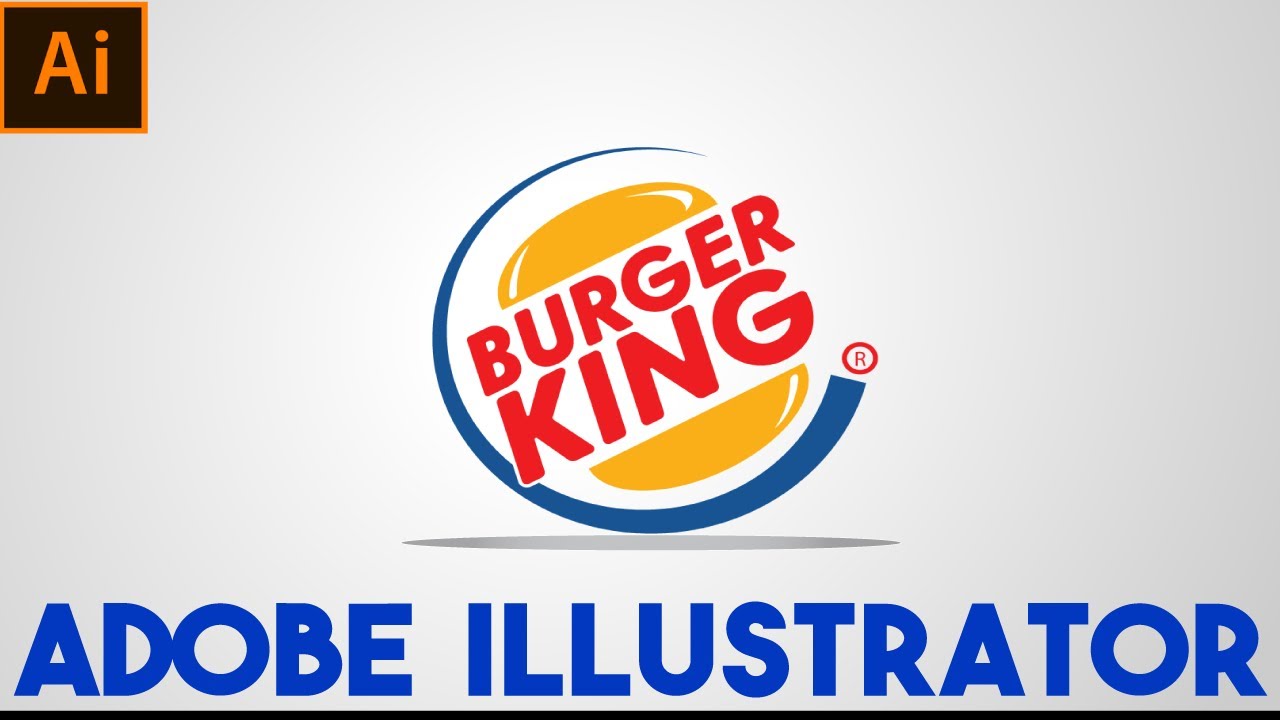 Burger king logo | adobe illustrator | easy logo for beginners