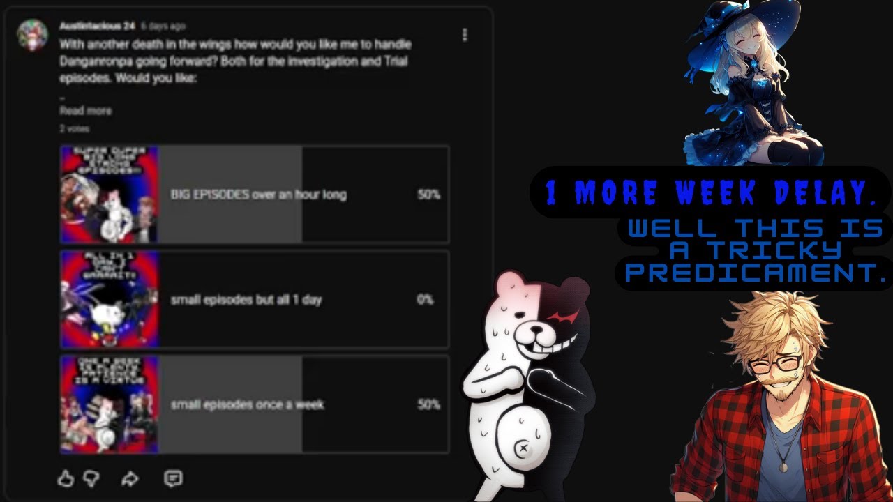 Poll results 2: pt 1... we have a tie