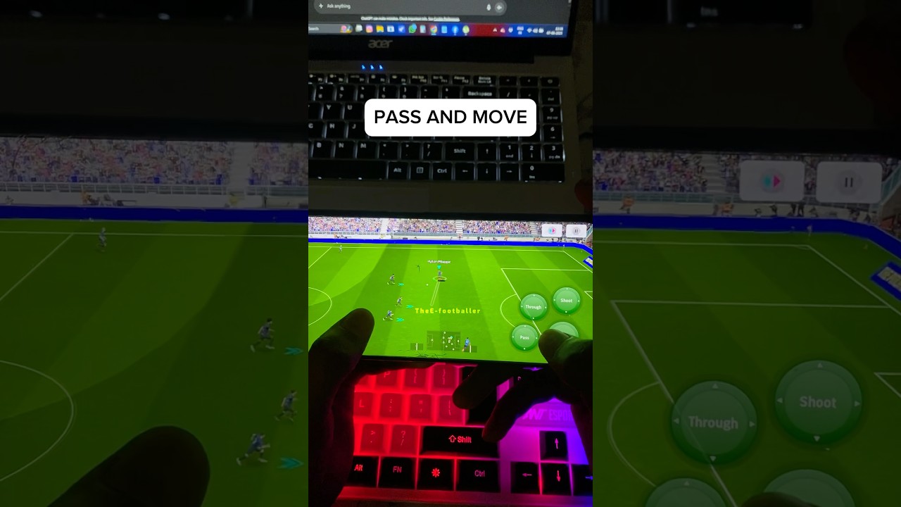 PASS & MOVE tutorial 🔥Handcam | #efootball2025 #efootball #efootballmobile