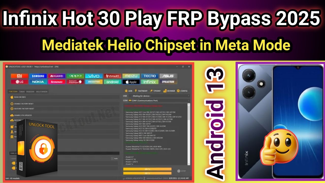 Infinix Hot 30 Play Frp Unlock Tool | Infinix X6835 FRP Unlock Tool | 2025