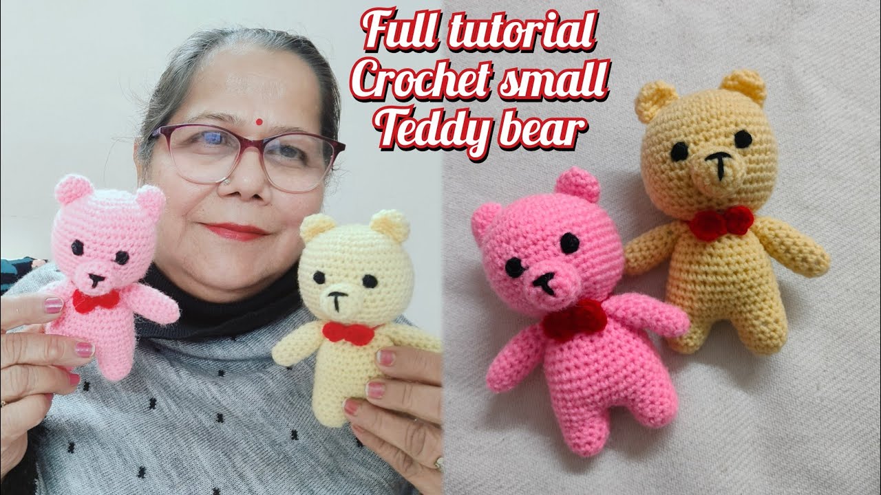 Small teddy bear🧸/Crochet teddy bear/Amigurumi teddy bear/ Very easy Hindi tutorial for beginners !!