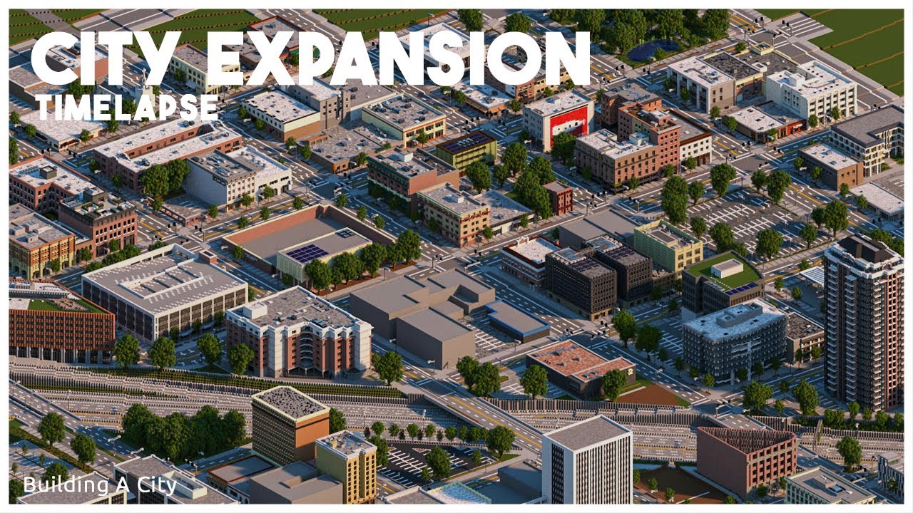 Building A City #64 (S2) // City Expansion #3 // Minecraft Timelapse