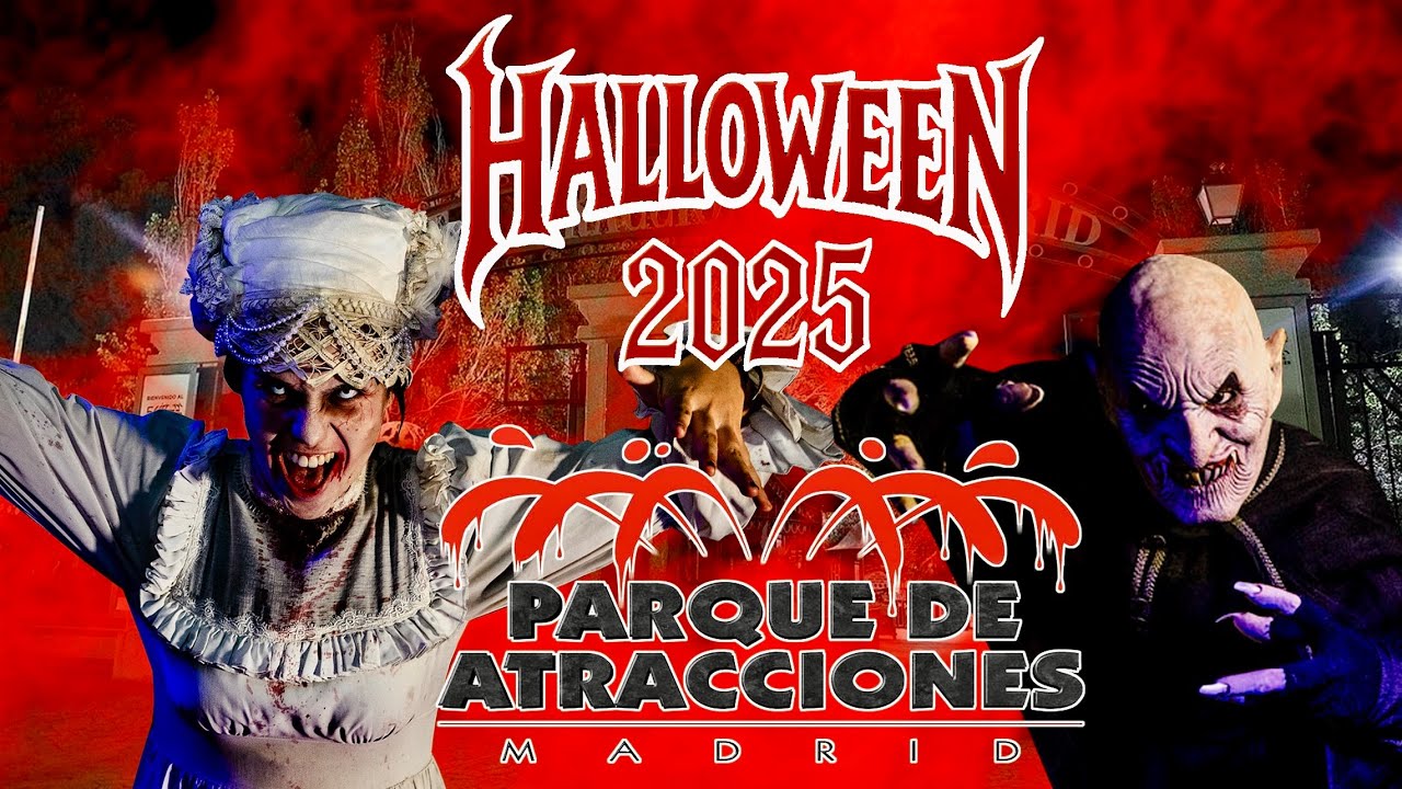 [4K] HALLOWEEN PARQUE DE ATRACCIONES DE MADRID 2025
