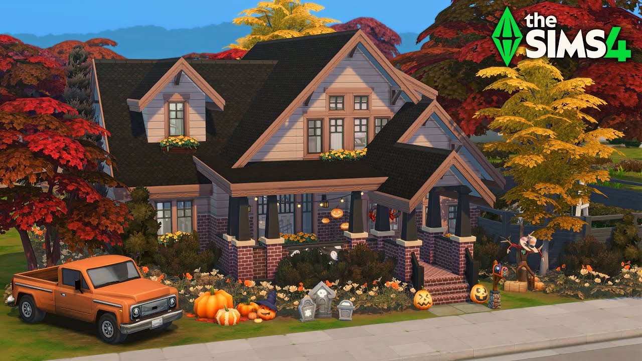 Украшение семейного дома к Хэллоуину 🎃 // The Sims 4 Скоростная сборка