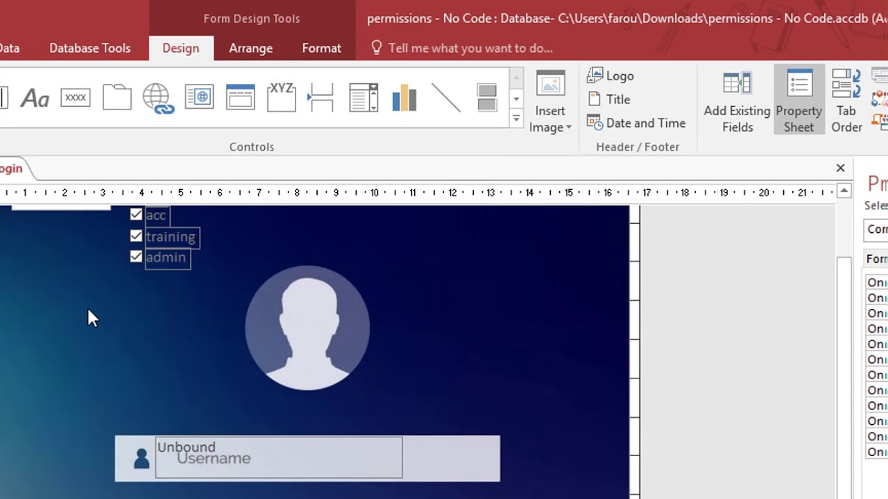 Manage users permissions in access (English)
