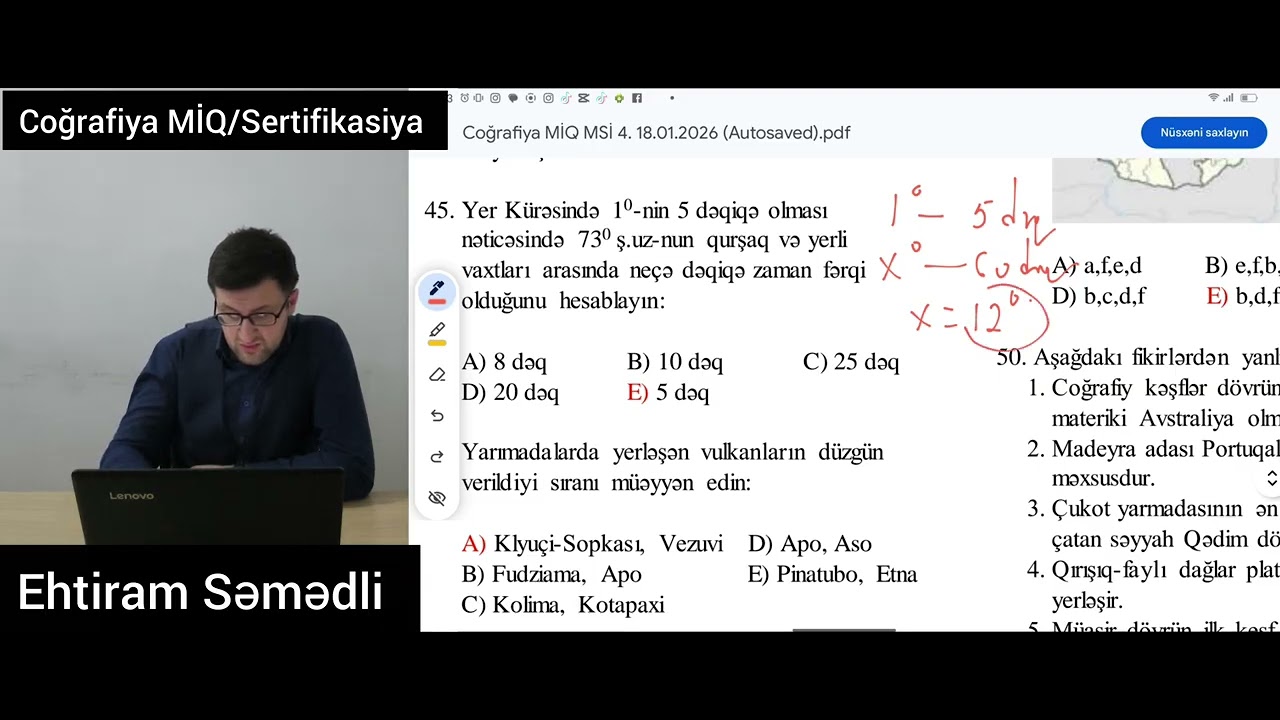 🔷️ 42-52 sualların izahı, Edu Company 18 yanvar Sertifikasiya imtahanı, buyurun izləyin.