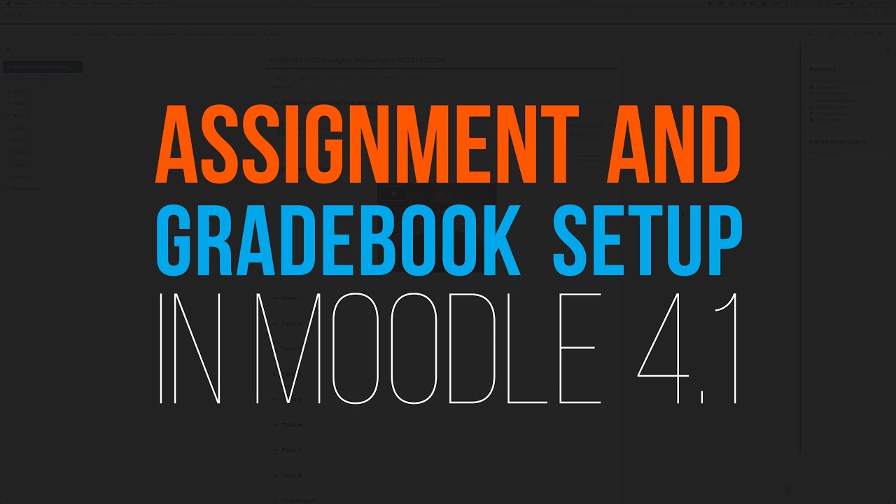 Moodle 4.1 Tutorial | Setting Up Gradebook When Adding Assignments