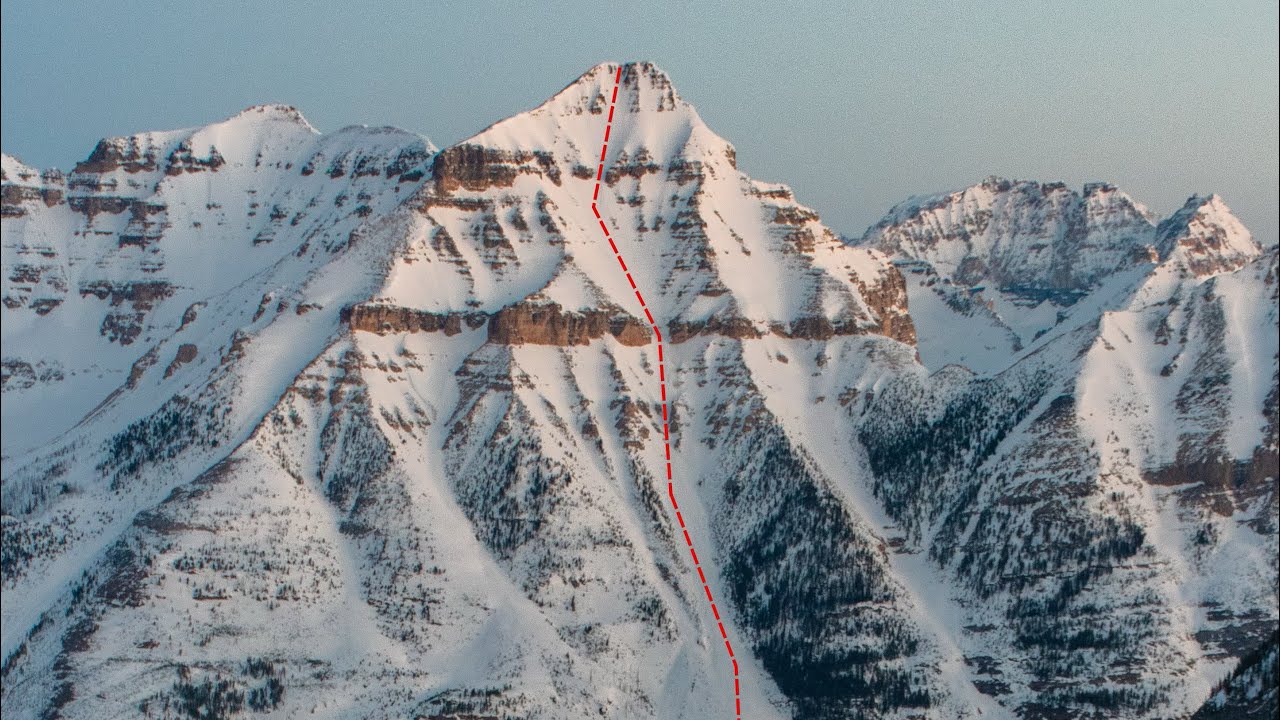 Skiing the East face on Mt Whymper