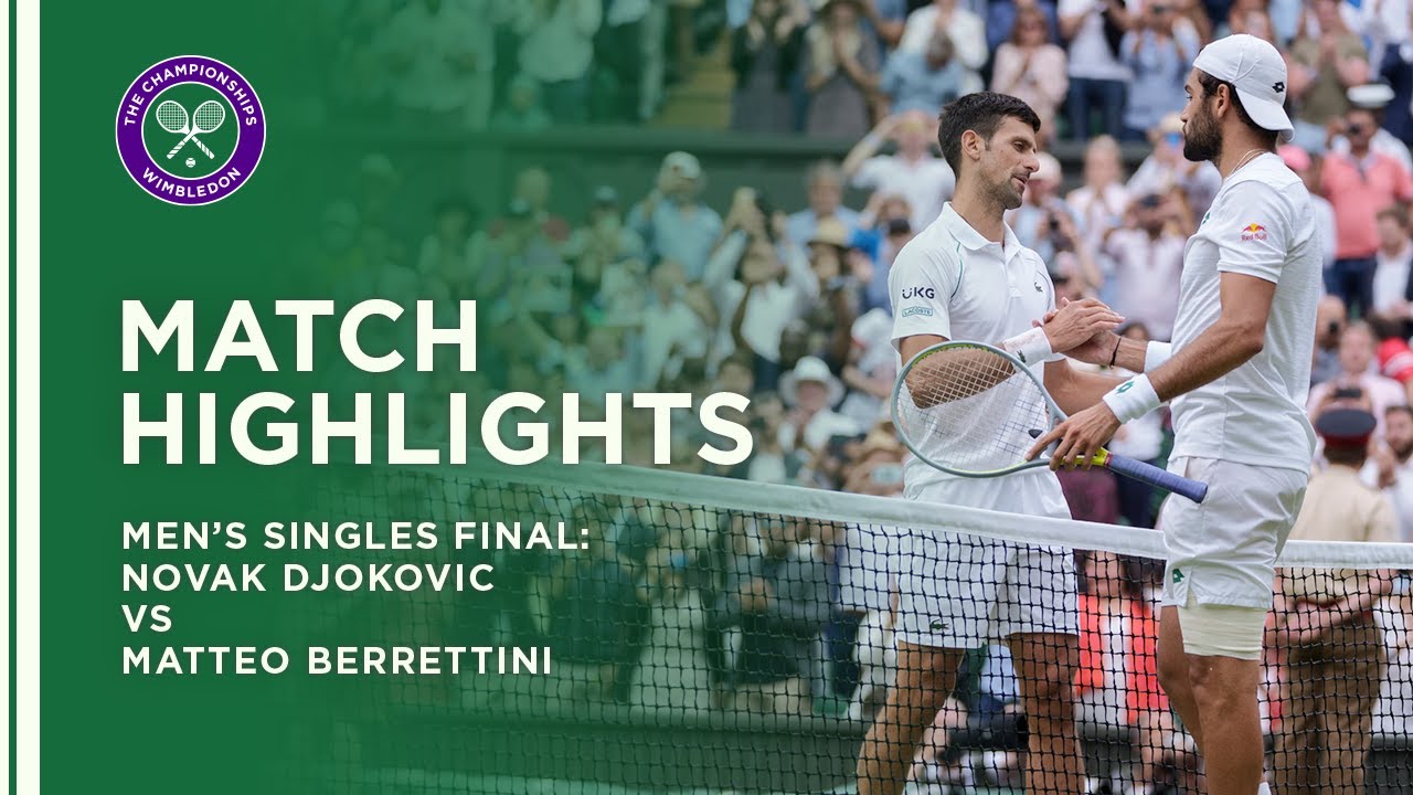 Novak Djokovic vs Matteo Berrettini | Men's Final Highlights | Wimbledon 2021