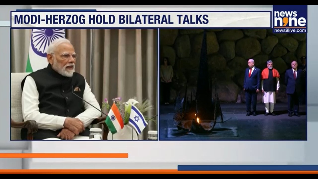 PM Modi Visits Yad Vashem, Meets Israeli President, Strengthens India-Israel Ties | News9