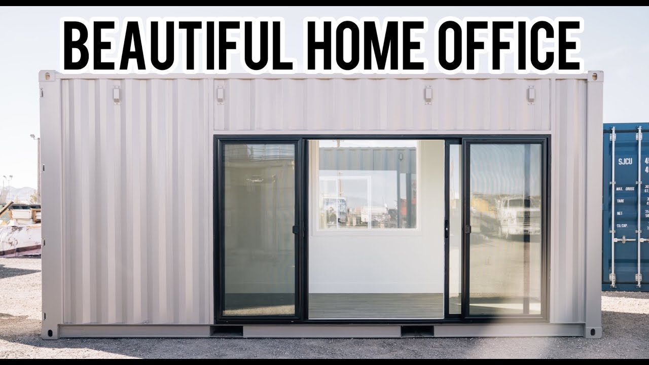 The Ultimate Backyard Home Office from a Shipping Container