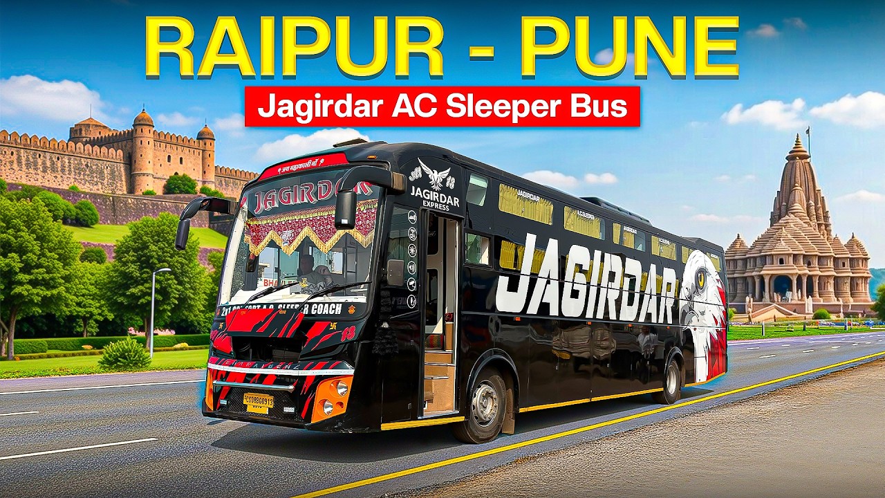 Raipur to Pune in Jagirdar Travels AC Sleeper Bus | 900+ km Bus Journey | Full Experience