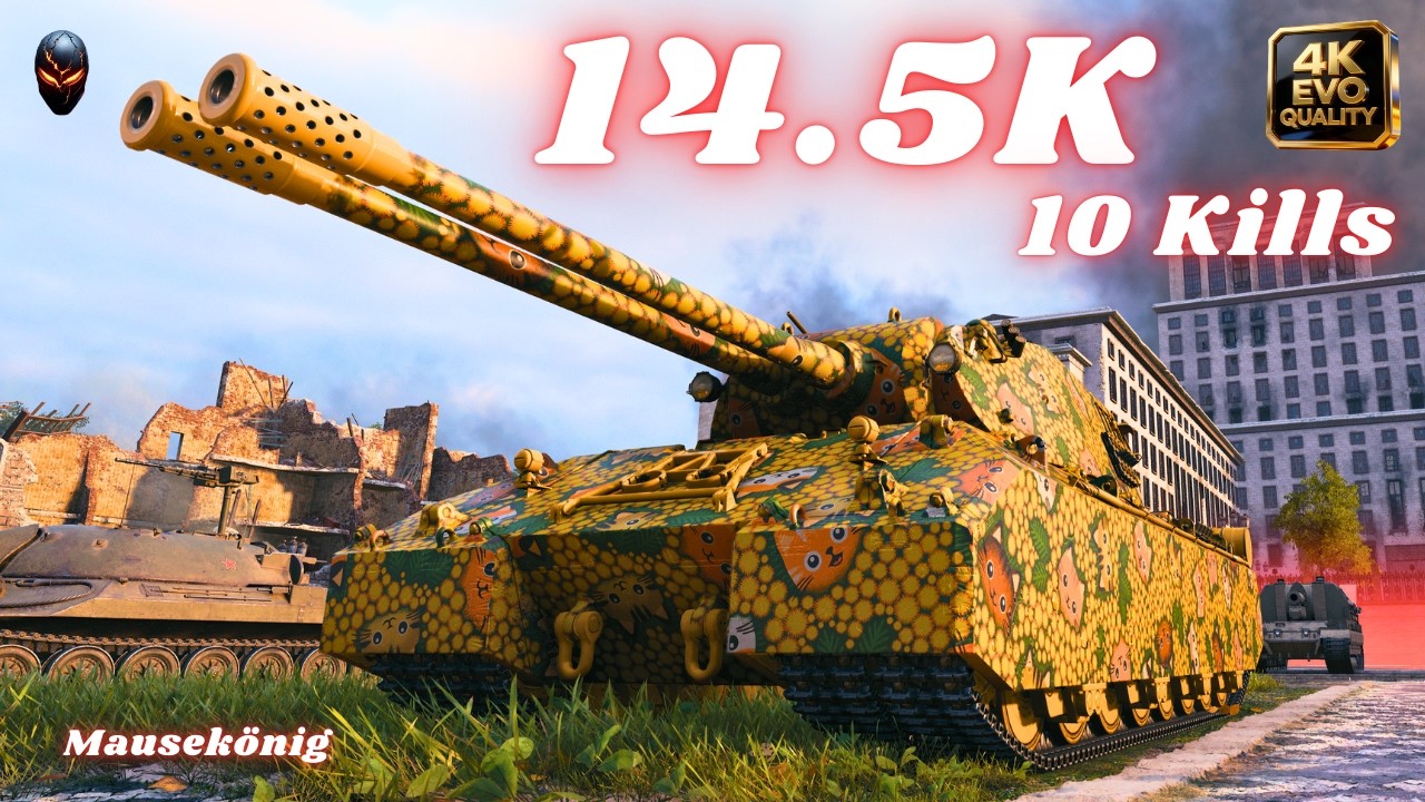 Mausekönig 14.5K Damage 10 Kills World of Tanks #wot