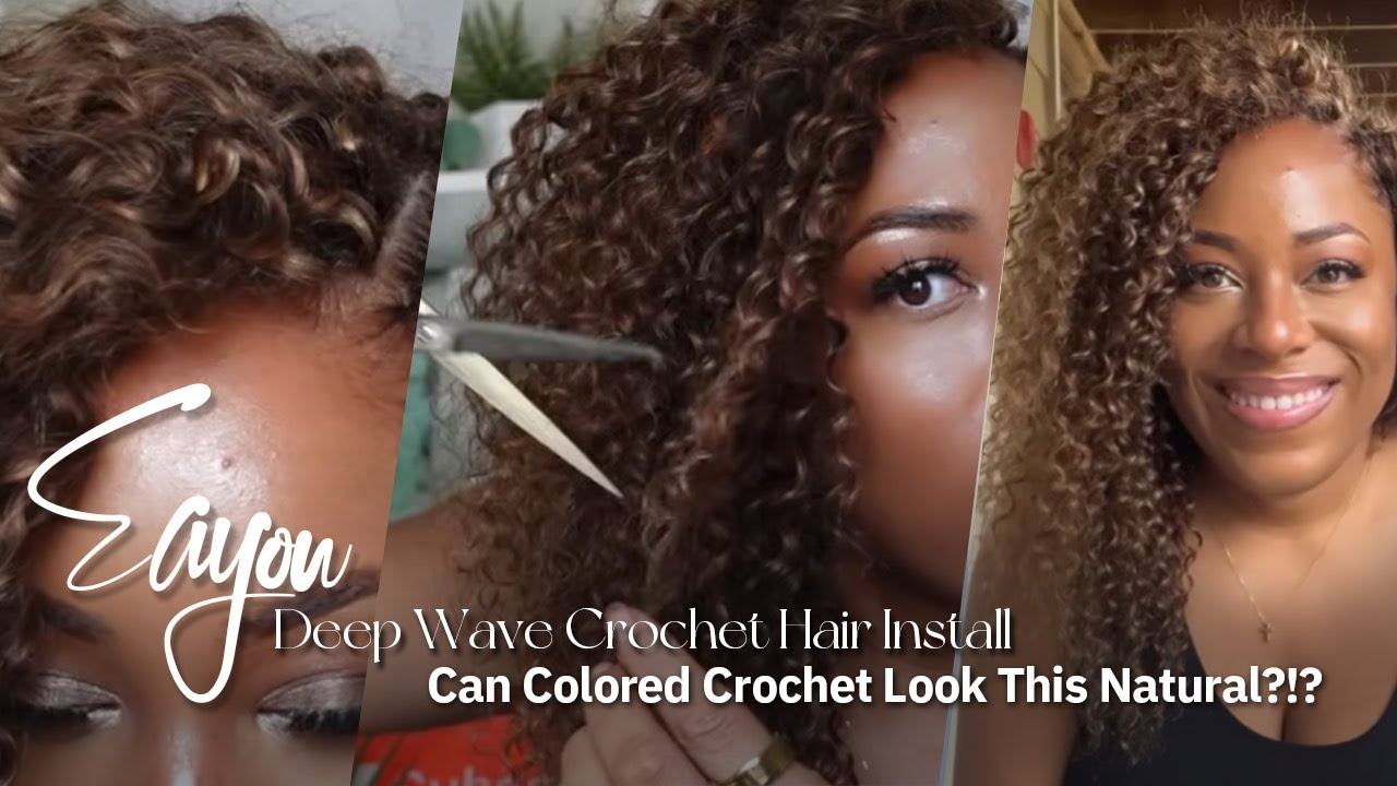 Eayon Deep Wave Crochet Hair Install | Can Colored Crochet Look This Natural?!?