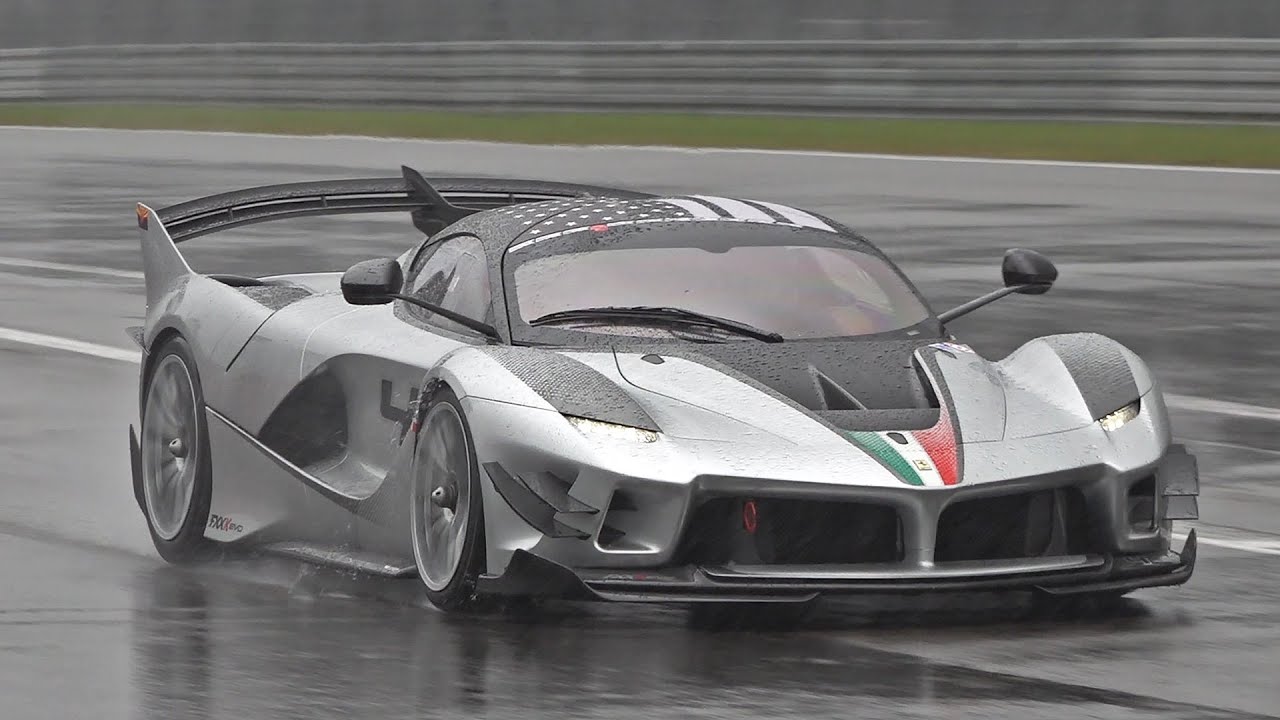 Ferrari FXX K Evo Exhaust Sounds in the Rain! Accelerations, Downshifts @ Corse Clienti Nürburgring