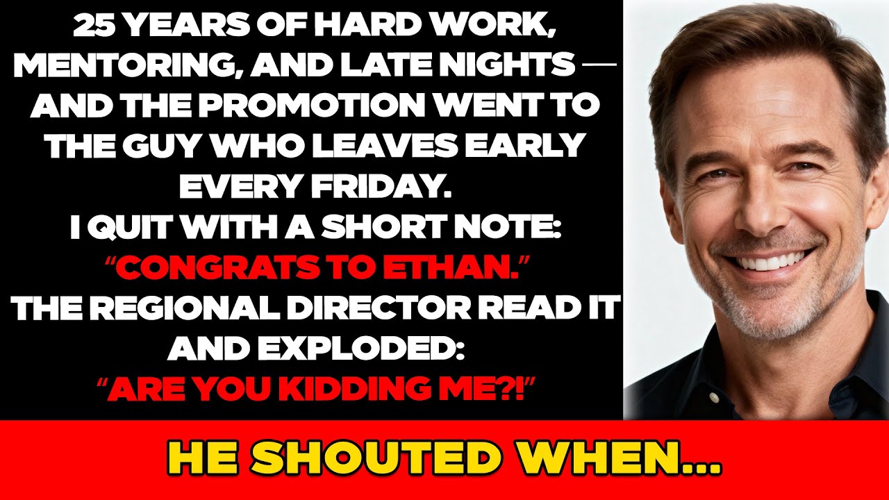 After 25 Years of Training Everyone, My Boss Promoted the Guy Who Leaves Early on Fridays
