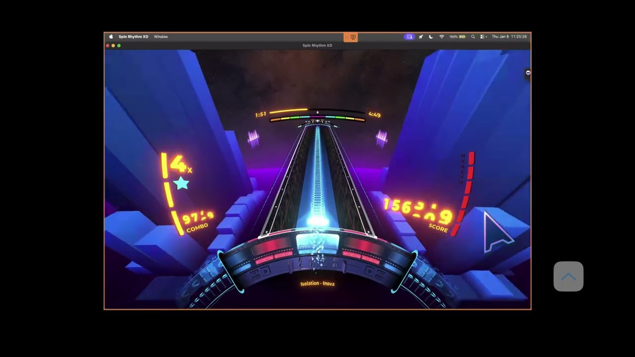 Spin Rhythm XD Ep. 1624: Inova - Isolation. 400K score. Mono Turbo.