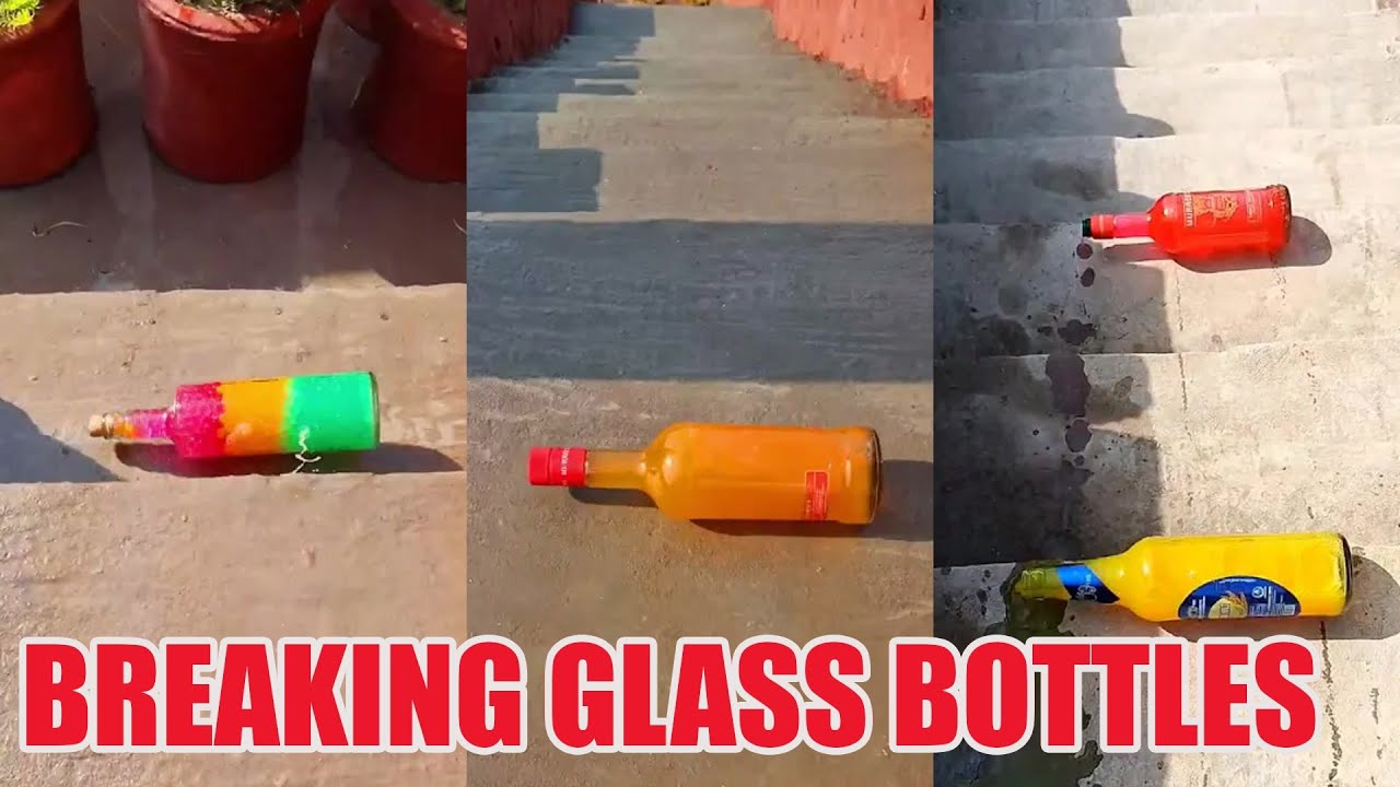 Breaking Glass Bottles & Balloon Drops 😱🔥 Crushing Crunchy & Soft Things! #asmr #satisfying