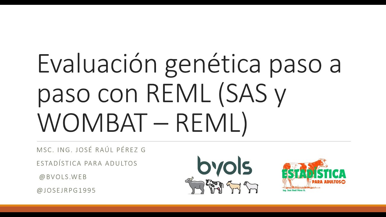 Evaluación genética bajo un sire model paso a paso con SAS y WOMBAT