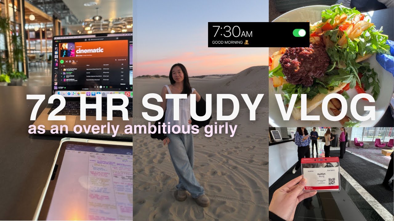 72HR STUDY VLOG AS AN OVERLY AMBITIOUS GIRL | productive, realistic, busy