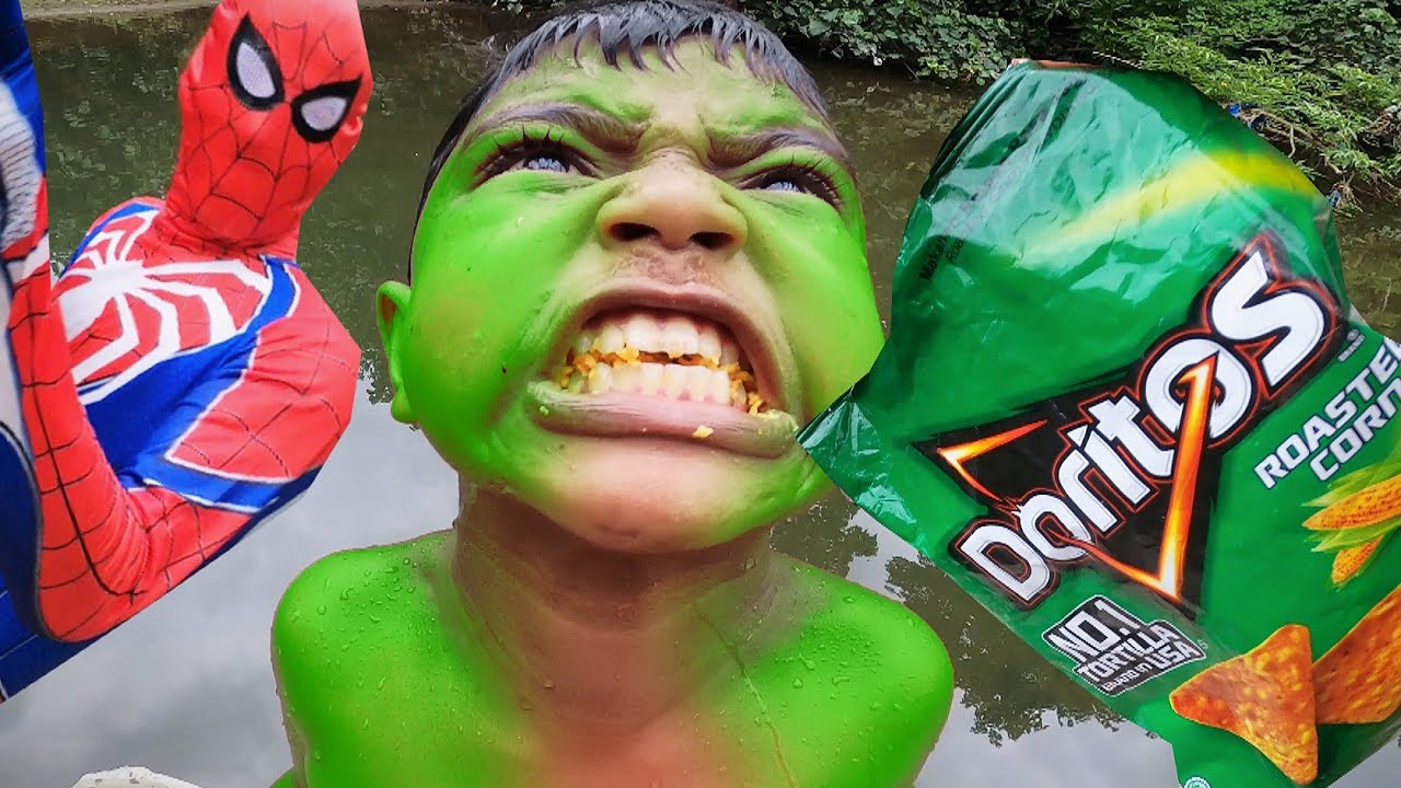 HULK Boy Transformation in real life With Doritos | Hulk And Spiderman