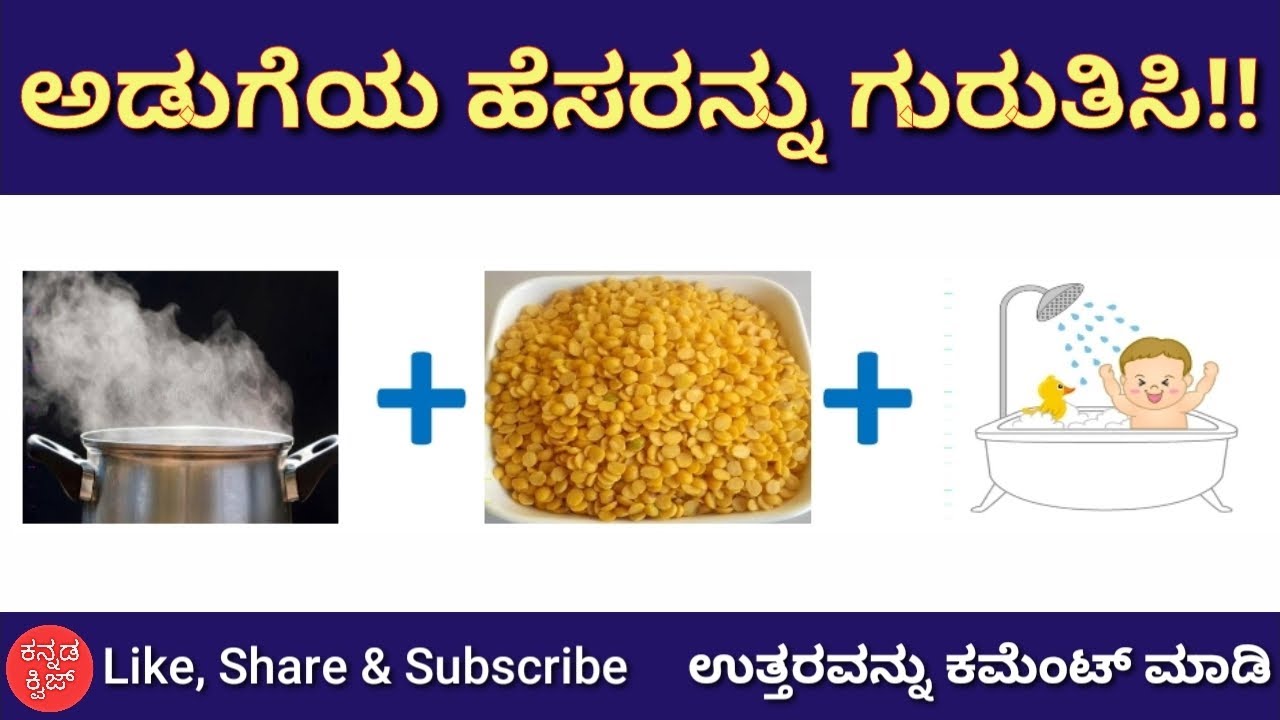 ಅಡುಗೆಯ ಹೆಸರನ್ನು ಗುರುತಿಸಿ | Guess Food name | Puzzle Quiz | Kannada Quiz Corner | Kannada Puzzle