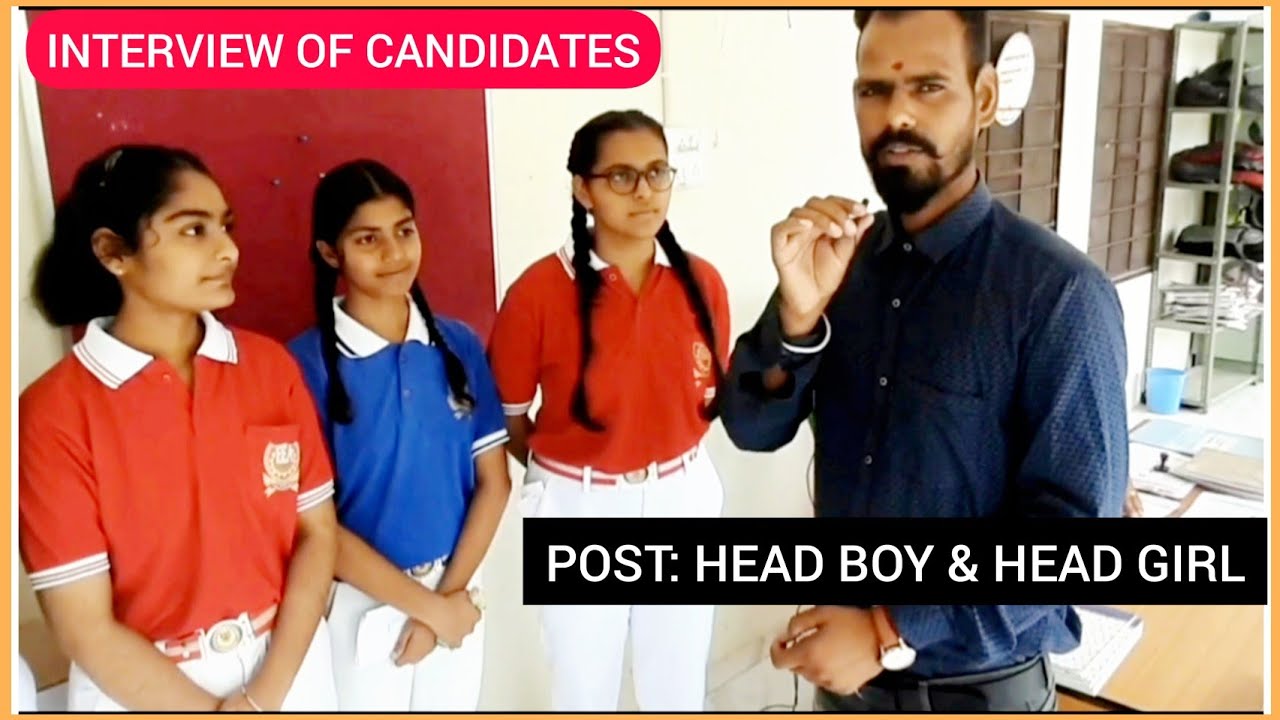 CBSE SCHOOL ELECTION HEAD BOY & GIRL #INTERVIEW 🎙