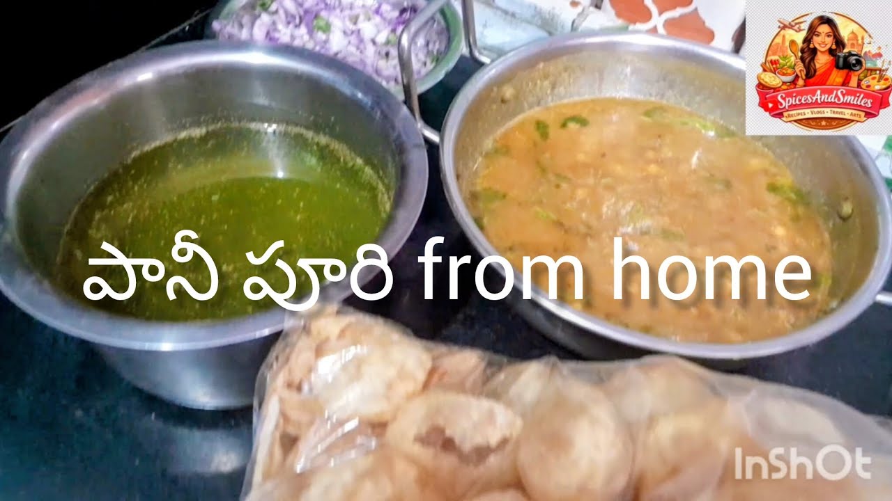పానీ పూరి ఇంట్లోనే సిద్ధం చేసుకొందామా !! | #Panipuri preparation from home 🏡  | SpicesAndSmiles 