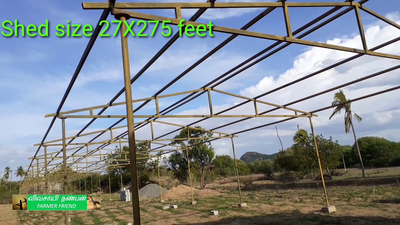 Simple Steel frame construction Simple frameworks for a shed for asbestos roofing sheets work