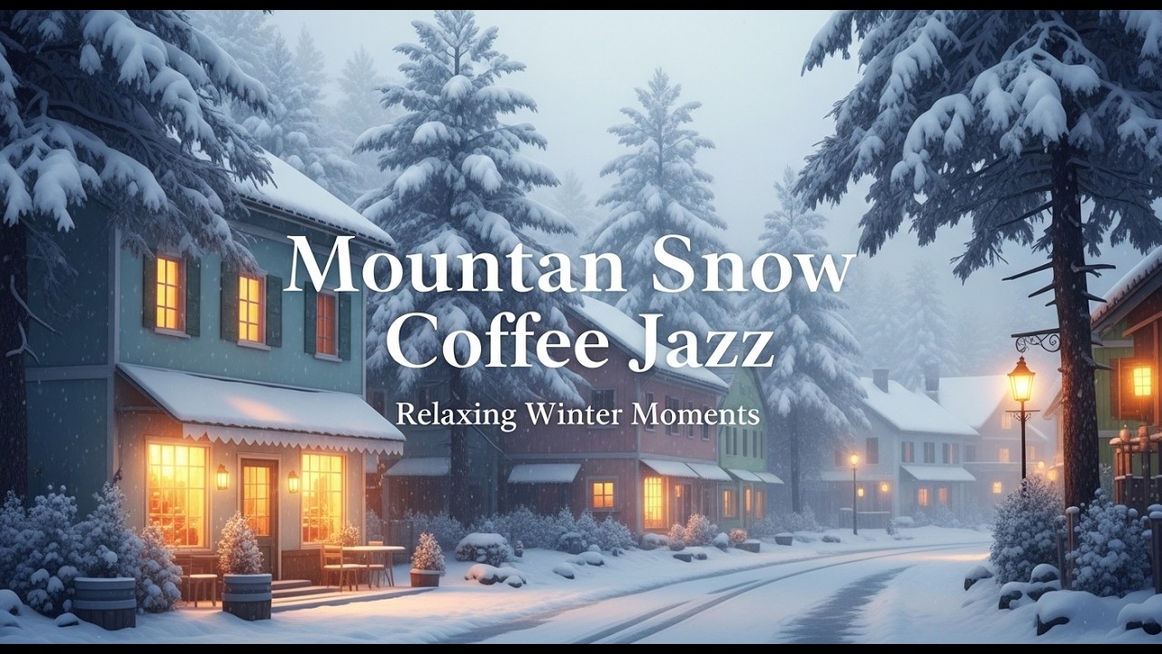 1 Hour Gentle Winter Jazz ☕ Cozy Bookstore Café | Relaxing Music for Work & Study