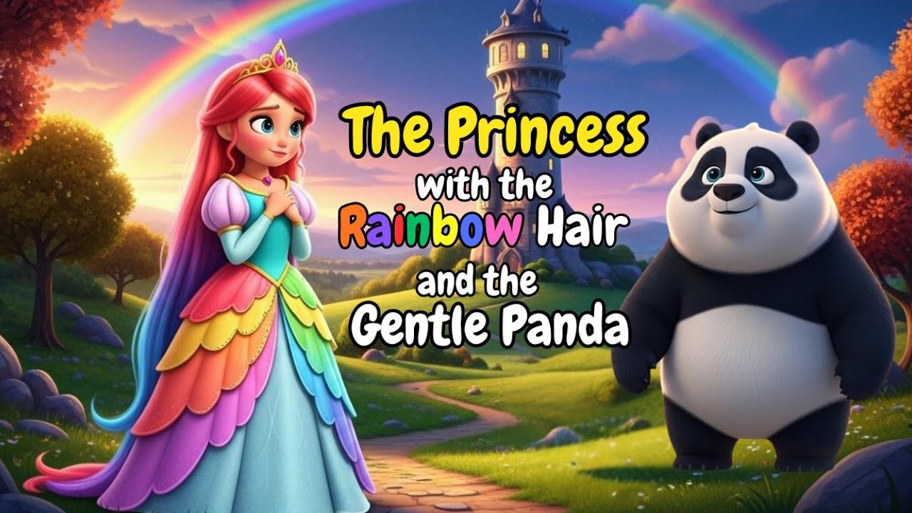 The Princess with the Rainbow Hair and the Gentle Panda @TrueTinyTalesOfficial #princessstory