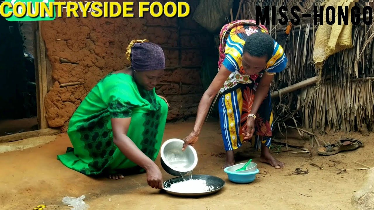 Rural Village Life in Africa | Traditional Banana Cooking 