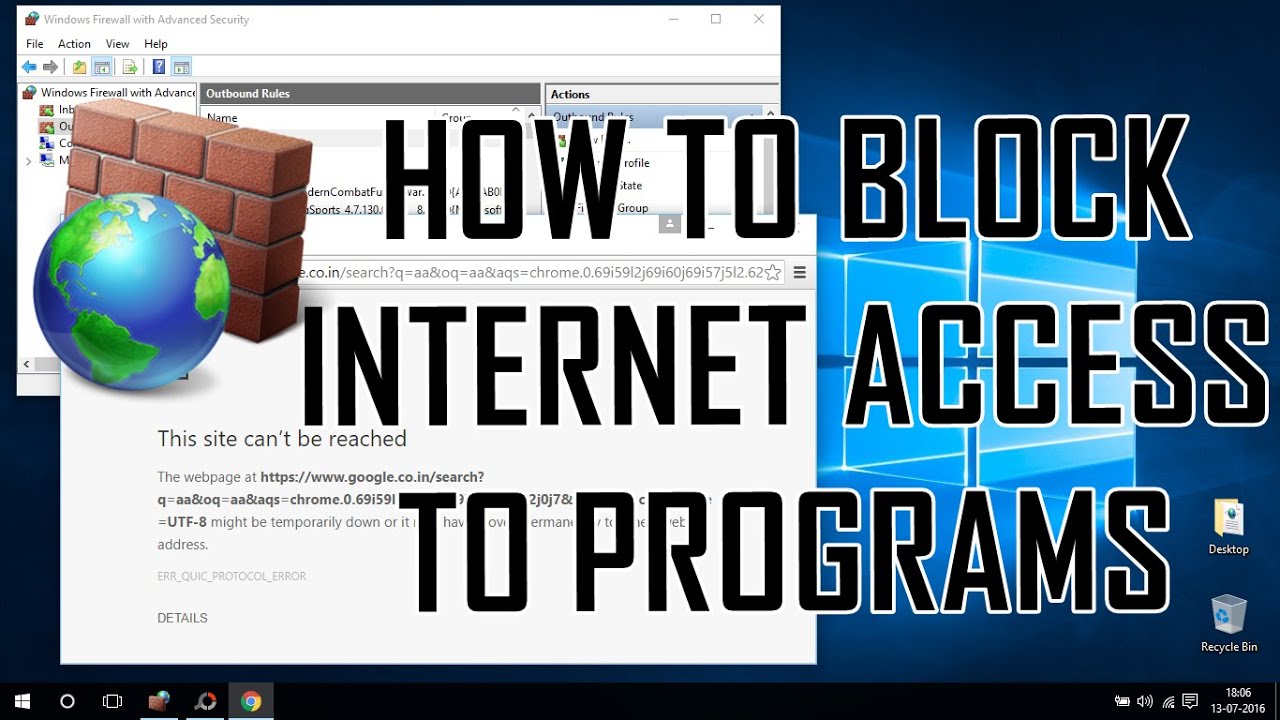 Block or Allow Programs Accessing Internet using Windows Firewall - Windows 10 Explore