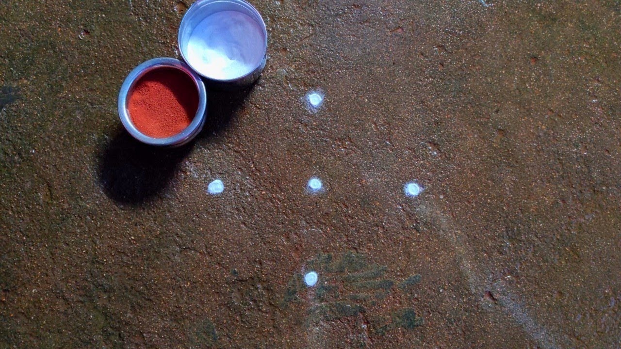 Aadi madham special rangoli|3*1dots villakku kolam|aadi perukkukolam|aadi18kolam|traditional rangoli