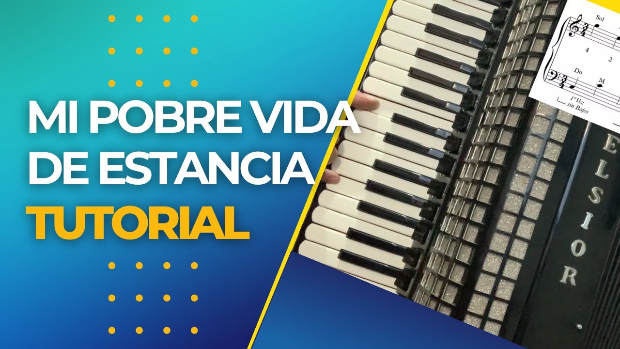 🎹 MI POBRE VIDA DE ESTANCIA || TUTORIAL PARA ACORDEON A PIANO || CONJUNTO IVOTI